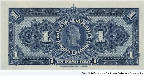 Banknote from Colombia year 1954