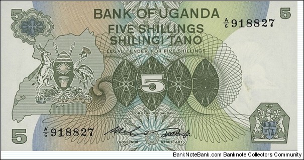Uganda 5 Shillings Banknote