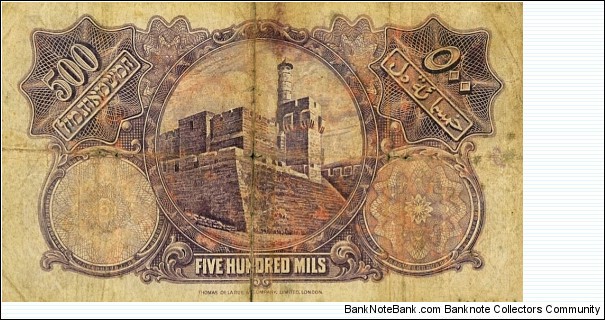 Banknote from Palestine year 1929