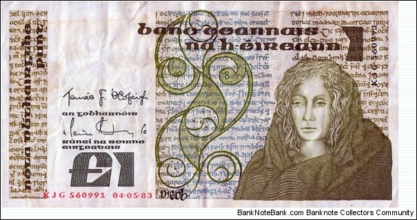 Ireland 1983 1 Pound. Banknote