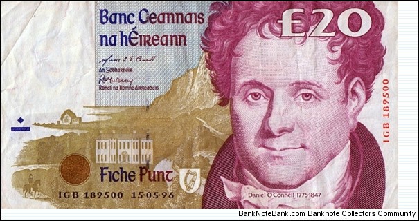 Ireland 1996 20 Pounds. Banknote