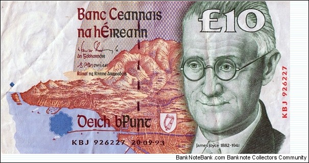 Ireland 1993 10 Pounds. Banknote