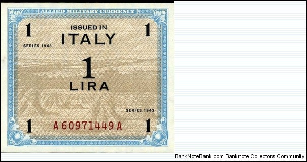 1 Lira - Allied Military Currency Banknote