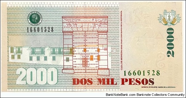 Banknote from Colombia year 2014