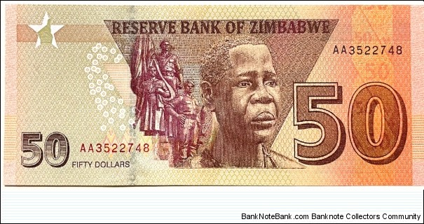 Banknote from Zimbabwe year 2020