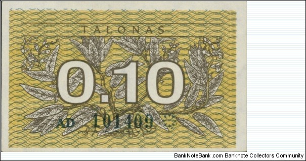 0.10 Talonas Banknote