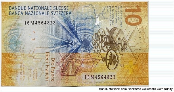 Banknote from Switzerland year 2016