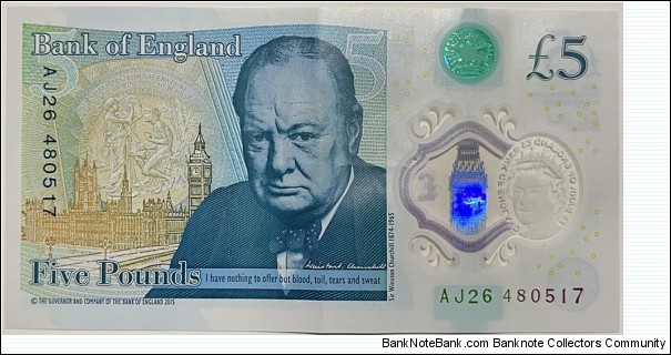 Banknote from United Kingdom year 2015
