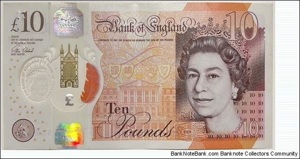 10 Pounds Sterling (Polymer Issue) Banknote