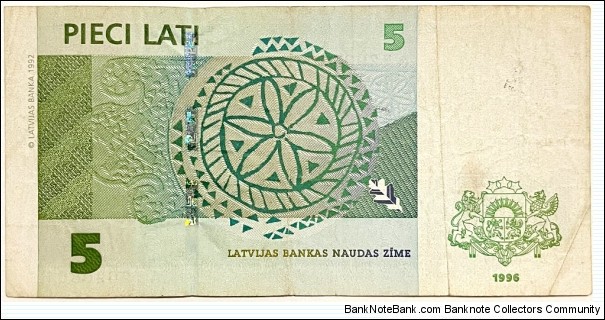 Banknote from Latvia year 1996