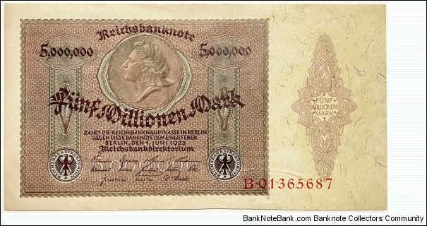 5.000.000 Mark (Weimar Republic 1923)  Banknote