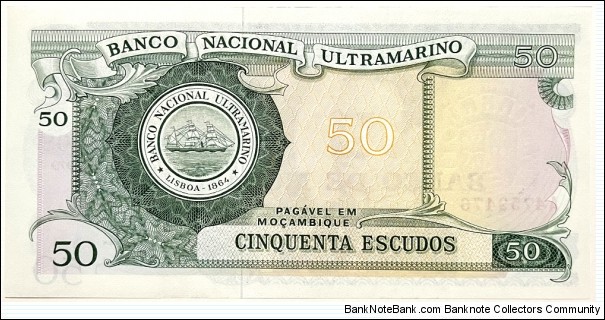Banknote from Mozambique year 1970