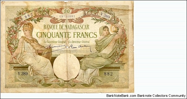 50 Francs (Issue of 1937-1947) Banknote