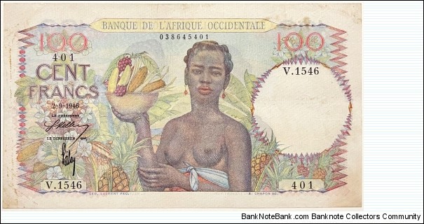 100 Francs (Occidental Africa 1946)  Banknote
