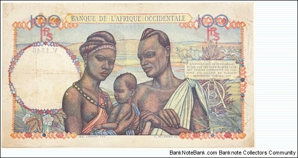 Banknote from West African States year 1946