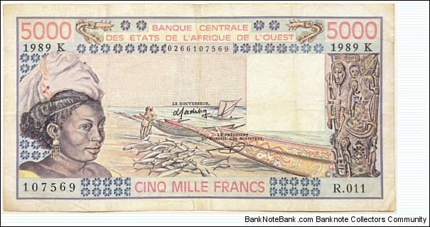 5000 Francs (West African States) Banknote