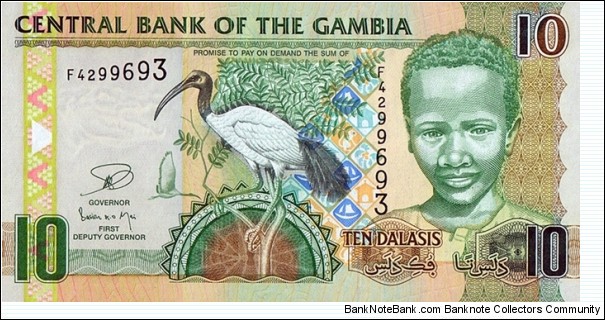 The Gambia N.D. (2013) 10 Dalasis. Banknote