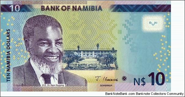Namibia 2021 10 Dollars. Banknote