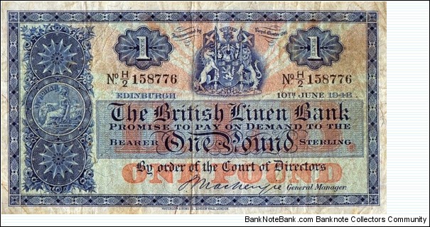 Scotland 1948 1 Pound. Banknote