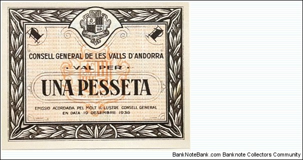 1 Pesseta (2nd Issue / Official Reproduction) Banknote