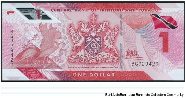 1 Dollar / pk New 2020 / Polymer / (2021) Banknote