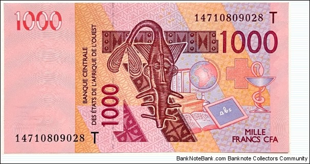 1000 Francs (Togo / Issue of 2014) Banknote