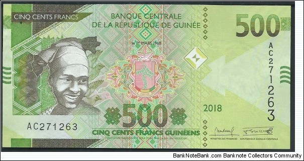 500 Francs / pk New (2018) Banknote