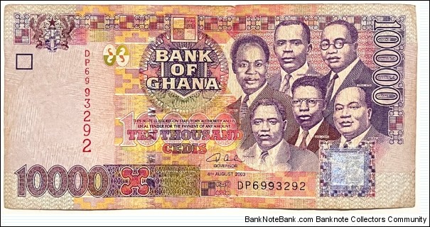10.000 Cedis Banknote