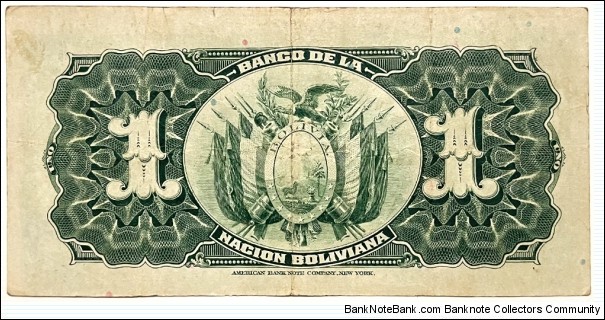 Banknote from Bolivia year 1911