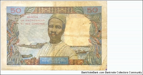 Banknote from Madagascar year 1950