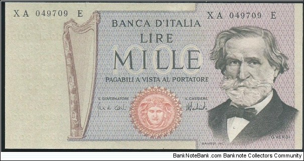 (Reproduction) / 1.000Lire / pk (101h) / (1981)  Banknote