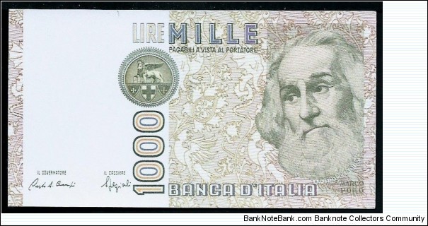 (Reproduction) / 1.000Lire / pk (109b) / (1982)  Banknote