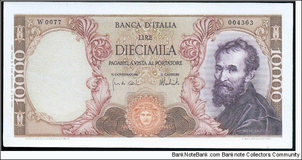 (Reproduction) / 10.000Lire / pk (97f) / (1973)  Banknote