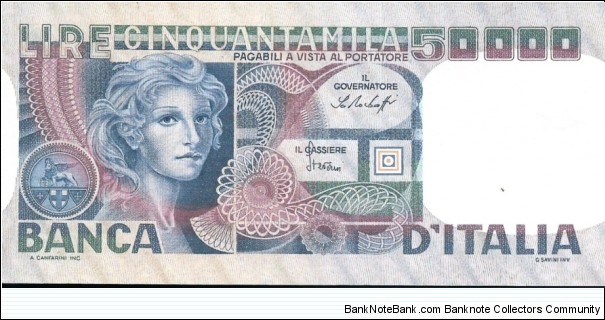 (Reproduction) / 50.000Lire / pk (107a) / (20 Giugno 1977)  Banknote