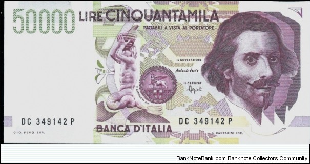 (Reproduction) / 50.000Lire / pk (116) / (27 Maggio 1982)  Banknote