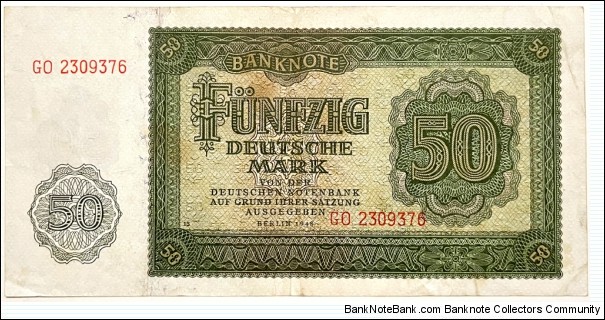 50 Mark (DDR / East Germany)  Banknote