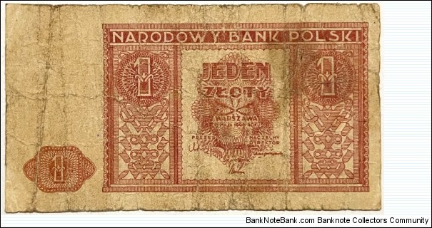 1 Zloty Banknote
