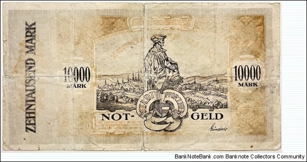 10.000 Mark (Local Issue / Pforzheim Municipality / Weimar Republic 1923)  Banknote