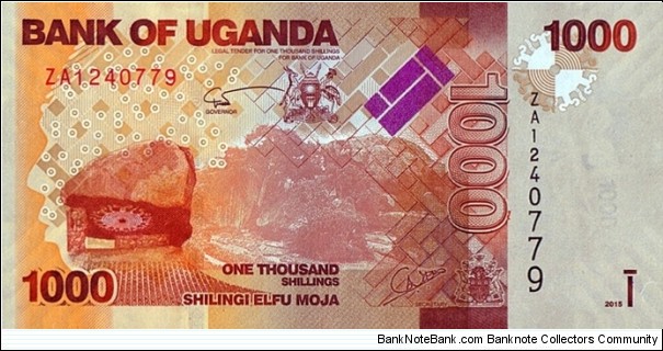 Uganda 2015 1,000 Shillings.

Replacement note. Banknote