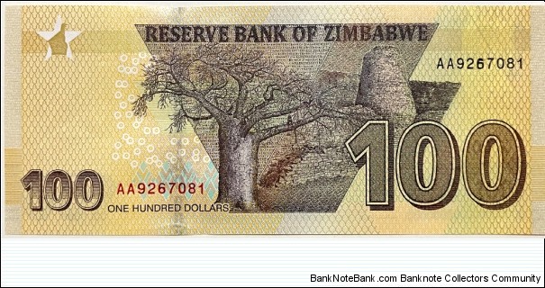 Banknote from Zimbabwe year 2020