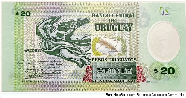 Banknote from Uruguay year 2020