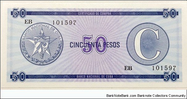 50 Pesos (Foreign Exchange Certificate 1985/C series)  Banknote