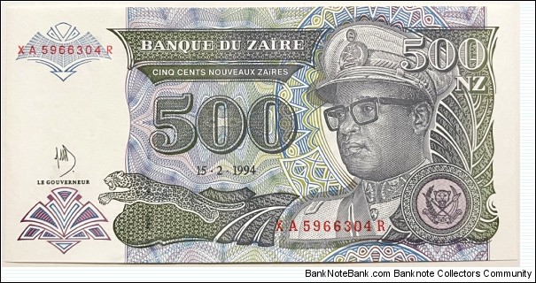 500 Nouveaux Zaires (Republic of Zaire)  Banknote