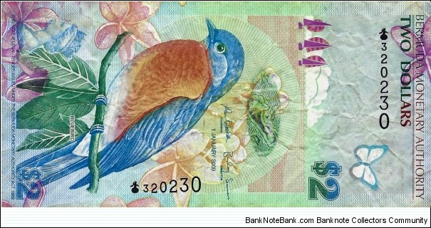 BERMUDA 2 Dollars 2009 Banknote