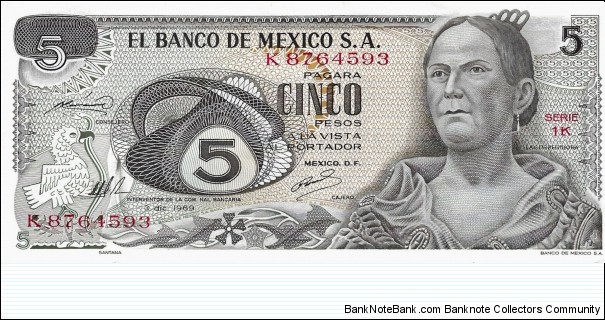 MEXICO 5 Pesos 1969 Banknote