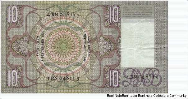 Banknote from Netherlands year 1939