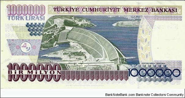 Banknote from Turkey year 1995