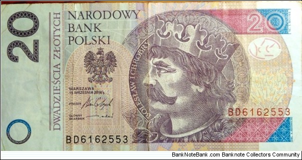 Poland 20 Złotych.
BD6162553 Banknote