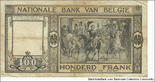 Banknote from Belgium year 1950