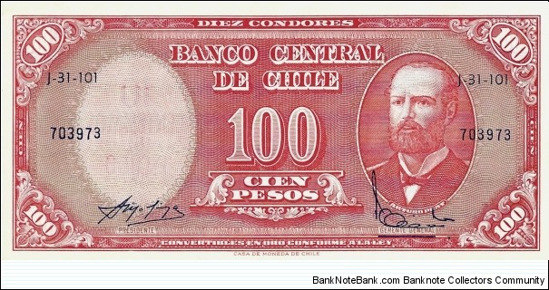 CHILE 10 Centesimos 1961 Banknote